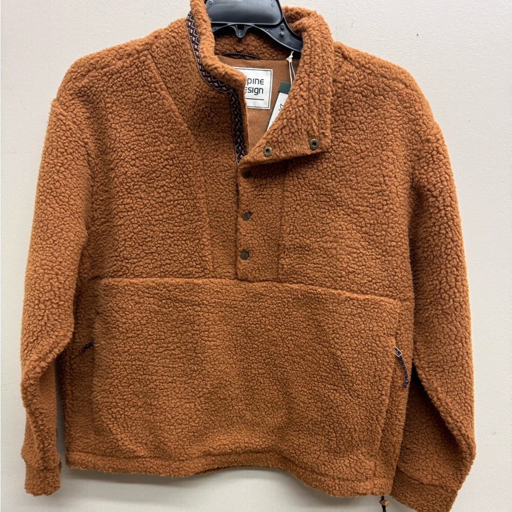 Alpine Women’s Tan Zip-Up Fleece Sweater